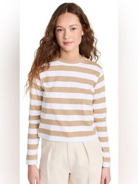 AYR The Slushy Tee in Tan Stripe